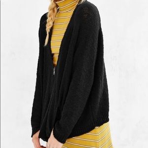 Silence and noise black zip up sweater